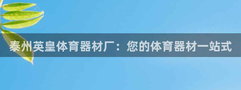 极悦平台注册登录入口：泰州英皇体育器材厂：您的体育器